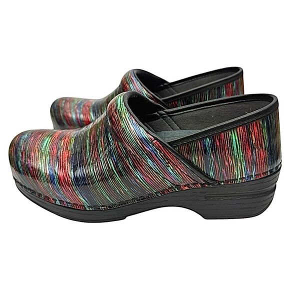 Dansko XP Women’s Clogs EU 37 US 6.5 Multicolor Striped Leather Slip-On - Picture 7 of 10
